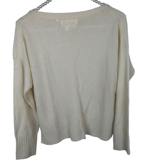 Anthropologie cashmere collection sweater cream ivory size XS lightweight 100% c - Picture 3 of 11